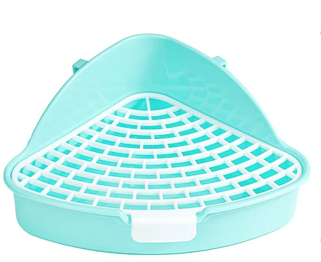 Rabbit Potty Pet Bedpan Bunny Cage Toilet Large Washable Dog Pee Pads Plastic for Rabbit: light green