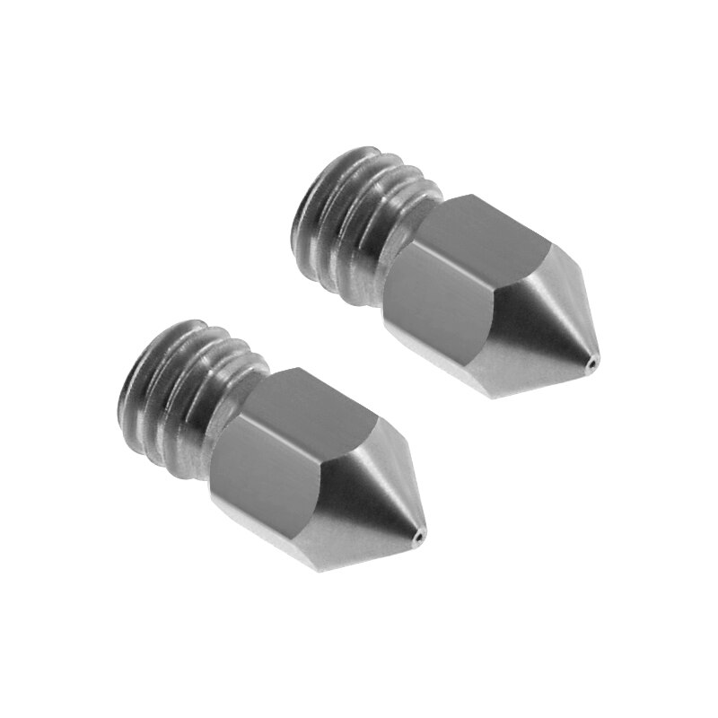 3D Printer Threaded Stainless Steel MK8 Nozzle M6 0.2 0.3 0.4 0.5 0.6mm for 1.75mm Filament for CR10 CR-10S Ender 3 Ender 5