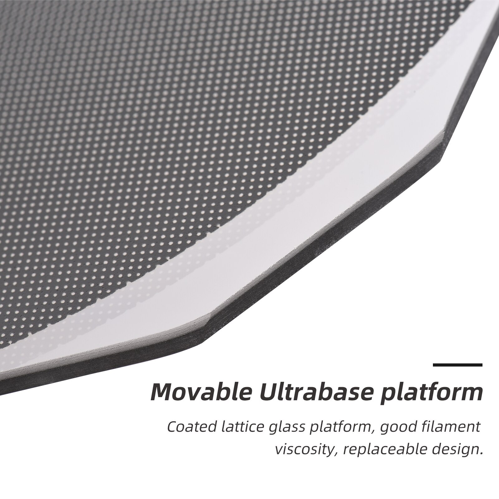 FLSUN Q5 3D Printer Glass Plate Build Surface Coated Lattice Glass Platform Heat Bed Glass Bed 3D Printer Upgraded Parts