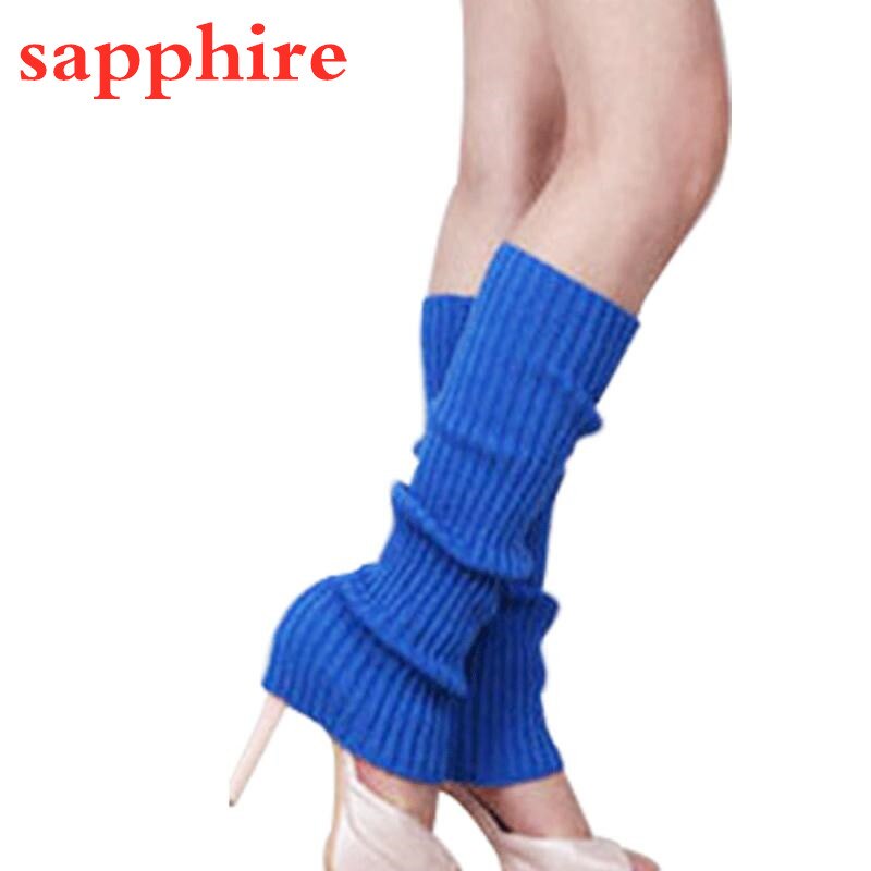 Femmes solide couleur bonbon tricot jambières femmes chaussettes Style ample botte genou haute botte bas Leggings bottes quotidien: 15