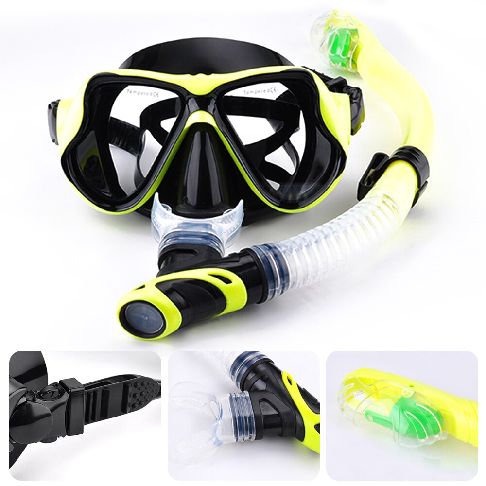 Scuba Diving Mask For Adult Youth Anti Fog Underwater Wide View Snorkel Mask HD Anti-UV Diving Kit Equipment