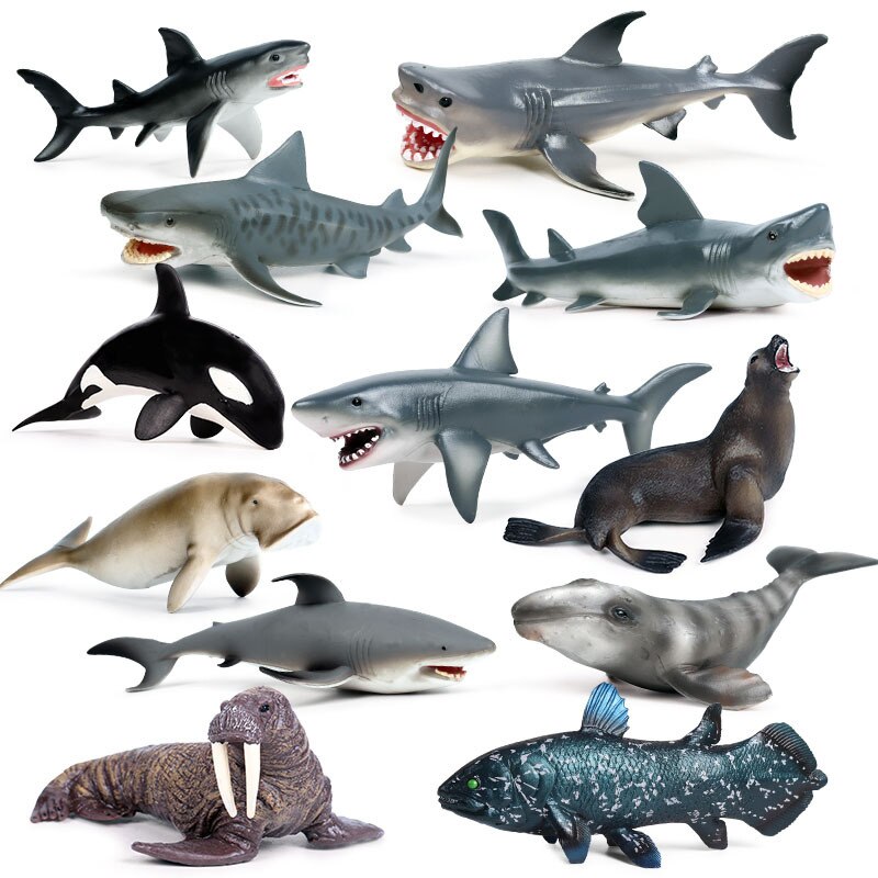 Sea Life Savage Whale Shark Lifelike Baby Shark Toy Anti Stress Squeeze Big Shark Collection Toy for Kid