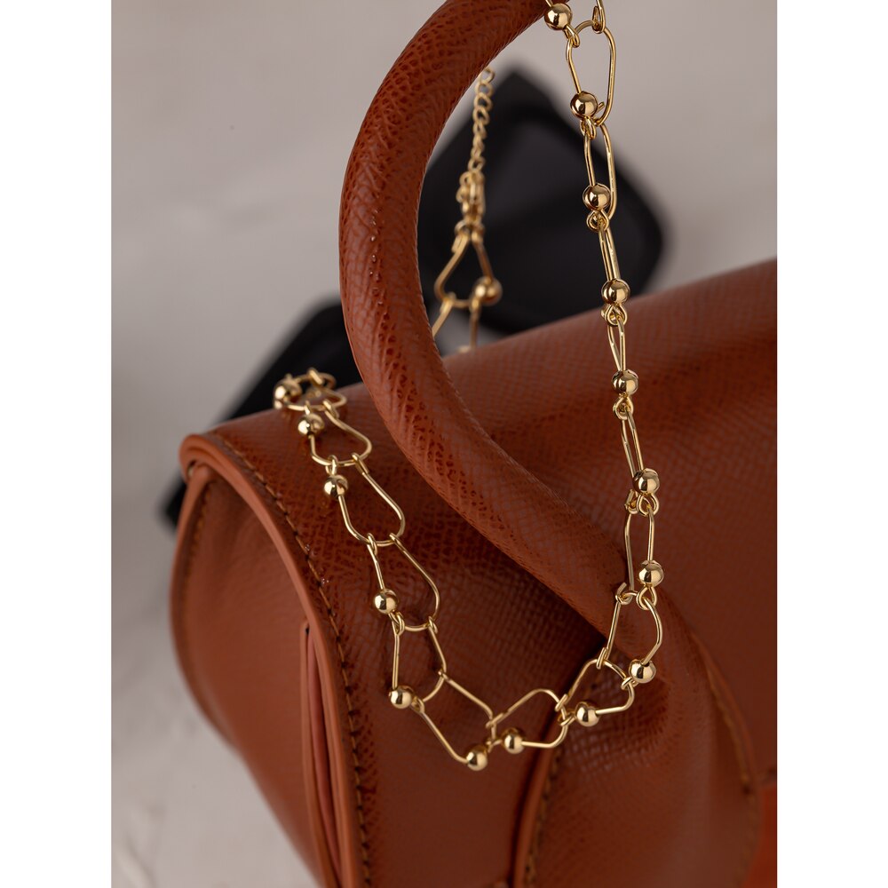Yhpup Chain Torques Necklace Temperament 14 K Golden Metal Copper Collar Necklace for Women collane donna statement