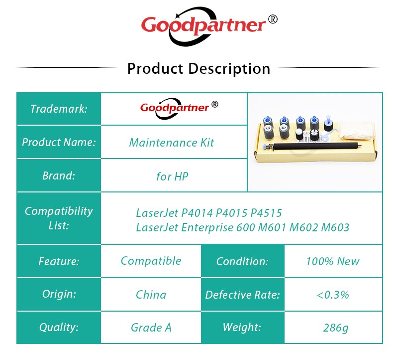 Rodillo de transferencia de CB506-67903 para impresora HP LaserJet, herramienta de transferencia de CB506-67905 para modelos P4014, P4015, P4515, 600, M601, M602, M603, M604, M605, M606, M630 y M4555, 1 unidad