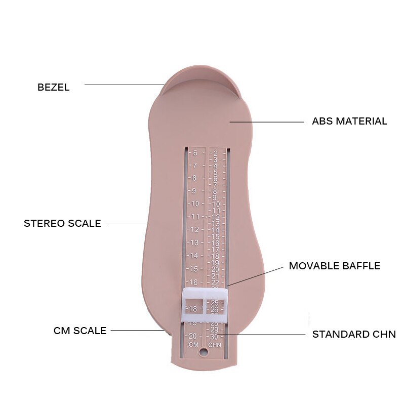 3 Colors Baby Foot Ruler Kids Foot Length Measuring Device Child Shoes Calculator For Kids Infant Shoes Fittings Gauge Tools