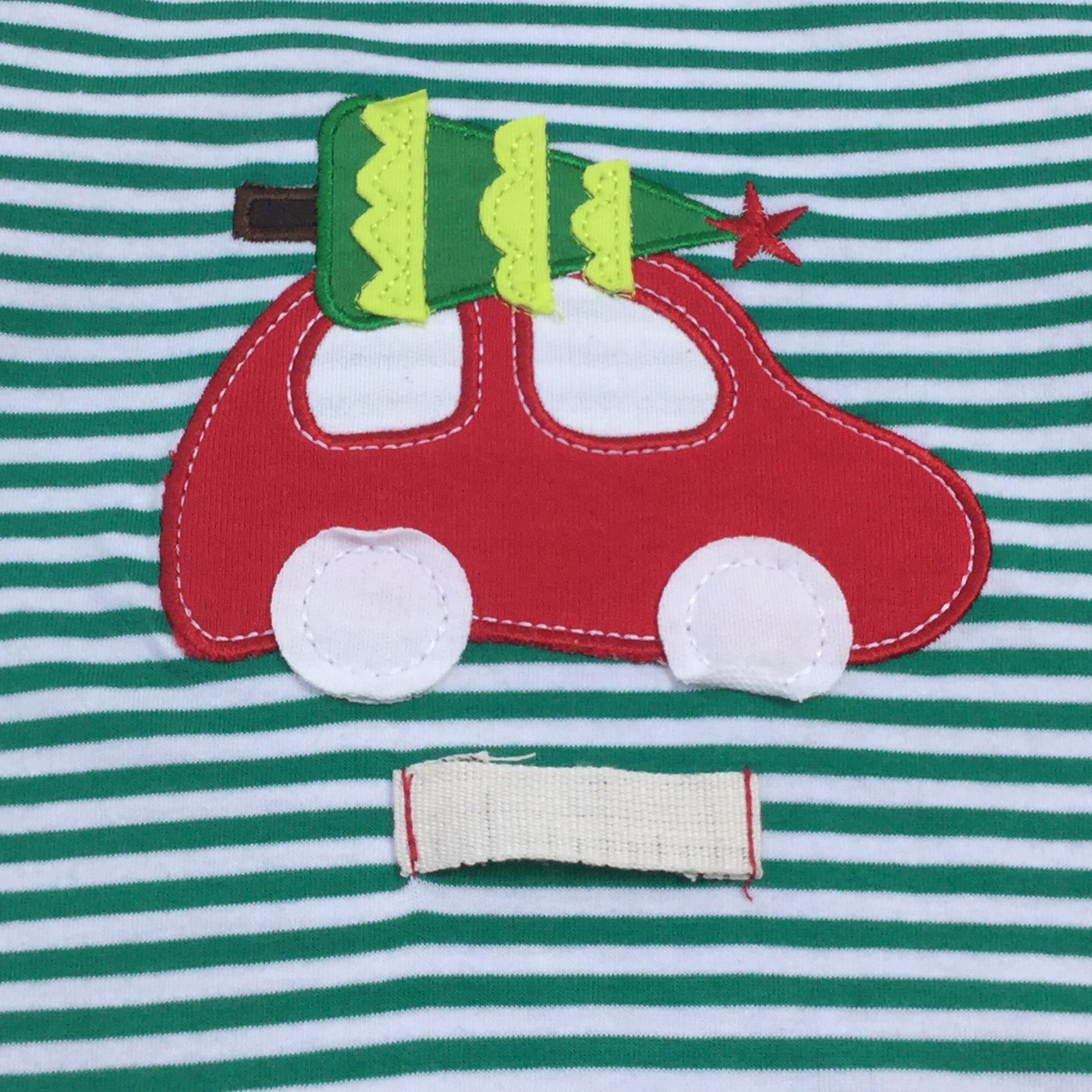 Carter Toddler Baby Boys and Girls Red Car Long-sleeved Striped Baby Jumpsuit