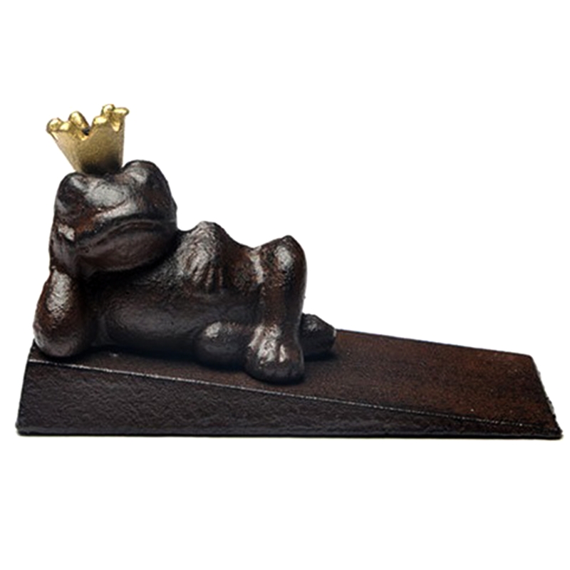 Heavy Duty Decor Door Stoppers Vintage Animal Shaped Door Block Anti-folder Hand: frog