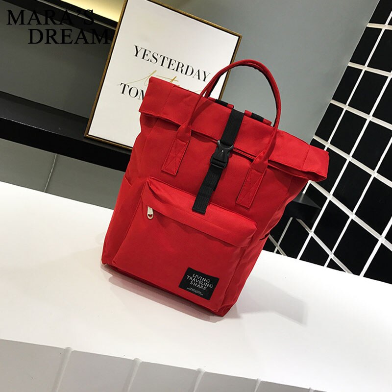 Mara's Droom Vrouwen reistas Multifunctionele canvas grote capaciteit studenten bag casual eenvoudige effen kleur Vrouwen rugzak