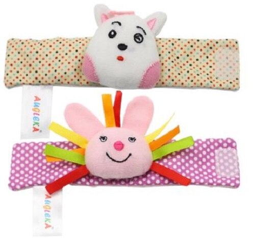 Baby Baby Cartoon Dier Zachte Rammelaars Polsband Handbells Hand Foot Finders Sokken Developmental Toy: G
