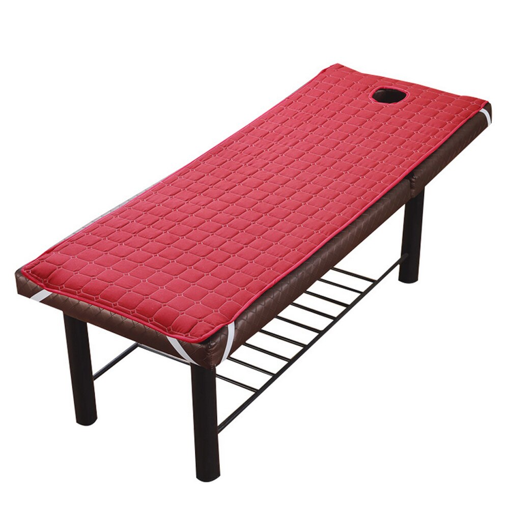 1 STUKS 70x185cm antislip SPA Massage Bed Tafel Vel Schoonheid massage bed matras met Gezicht adem Gat Salon Bed Matras Sheet: Red