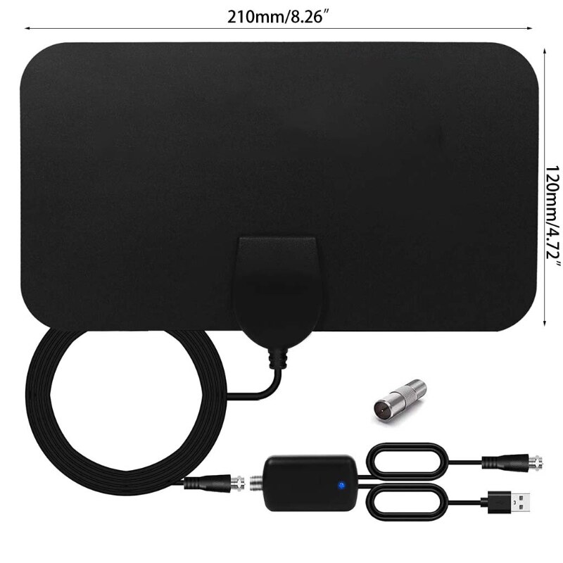 High Power Indoor TV Antenna TNT Antenna With Signal Amplifier 120-Mile H D TV Antenna 1080P H D 4K VHF UHF FM