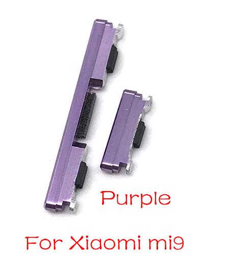 For Xiaomi Mi 9 Mi9 Volume Button Power Switch On Off Button Flex Cable: Purple