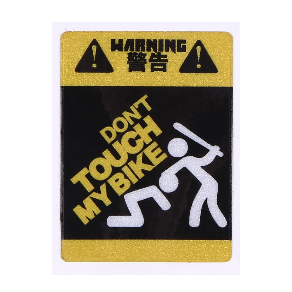 DONT TOUCH MY BIKE Bicycle Warning Sticker Waterproof Decal Waterproof Decorative Cycling Accessories 60 x 45 x 1mm: D