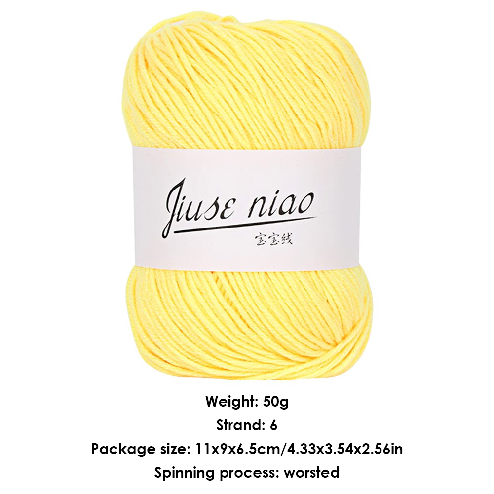 Fil de ruban à tricoter de ligne Rival doux | Fil fin en coton 50g/roll pour couture au Crochet, tricot doux, bricolage pour bébé
