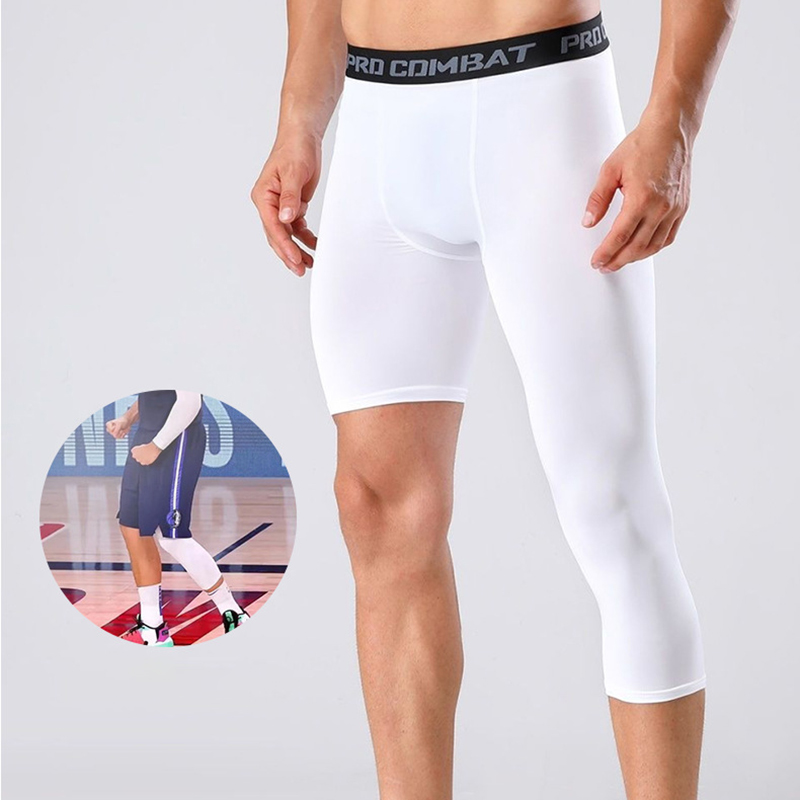 Herre kompressionsbukser strømpebukser kølige, tørre leggings sportsbaselayer løbetights atletisk træning aktive shorts