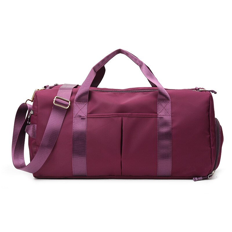 Dry Wet Depart Sports Training Gym Bag Men,Waterproof Fitness Yoga Bags Women,Unisex Outdoor Travel Luggage Bags: wine red