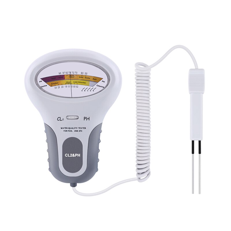 Portable Digital 2 in 1 PH Chlorine Meter Tester PH Tester Chlorine Water Testing Analyzer CL2 Measuring For Pool: Default Title