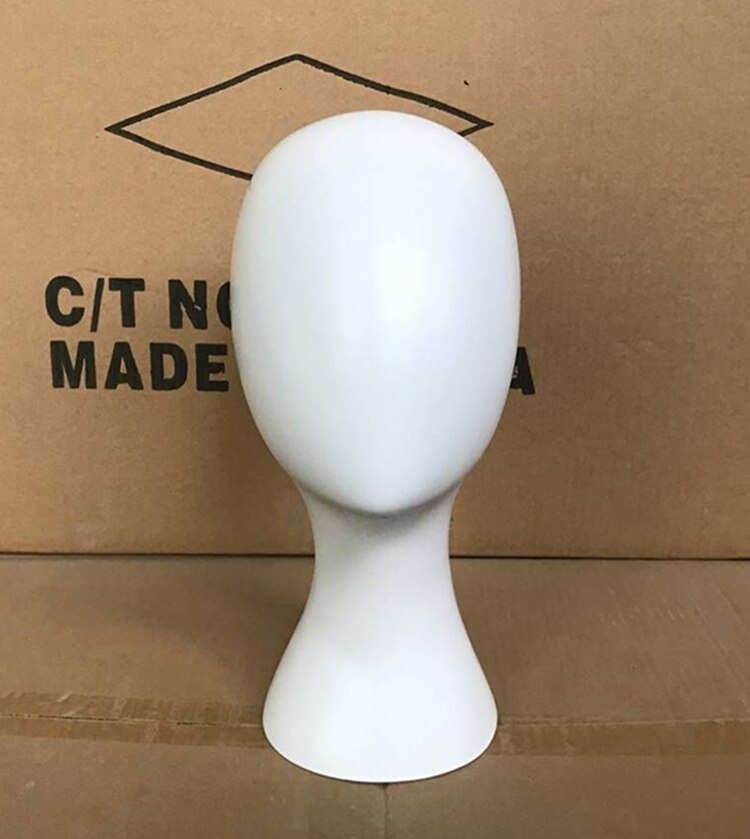 NEWESThigh-grade White gloss fiberglass female mannequin head for hat/ wig/ headphones display manikin heads