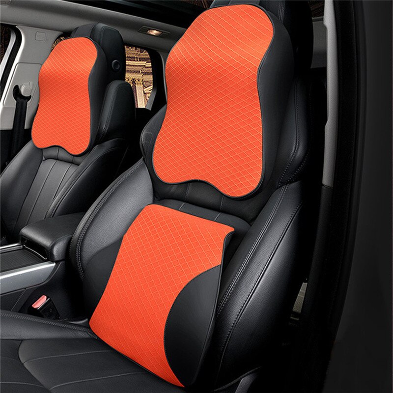 Auto voiture appui-tête cou oreiller lombaire dos appui-tête coussin pour conducteur mousse à mémoire voiture oreillers pour le bas du dos