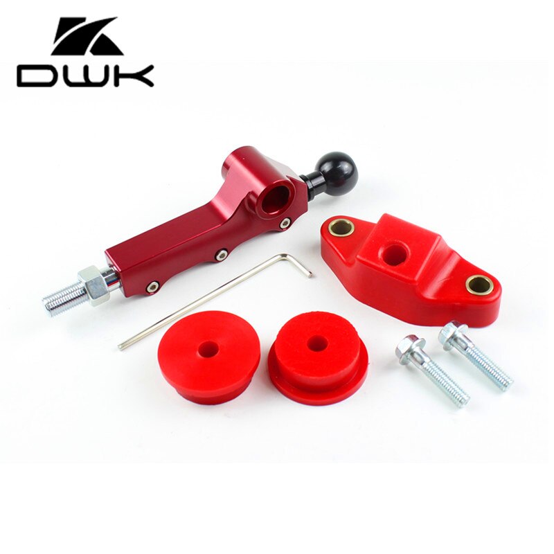 Aluminum Double Adjustable Short Shifter+Polyurethane Bushing For Subaru Impreza WRX&STI 08-14 ,Forester 06-11 (5-Speed Only): Red