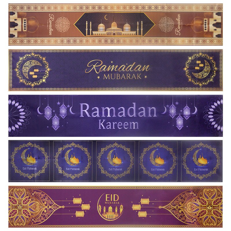 Eid Mubarak Tafelloper Tafelkleed Ramadan Kareem Eid Al-Fitr Decoratieve Tafelkleed Cover Voor Thuis Islamitische Mubarak Party decor