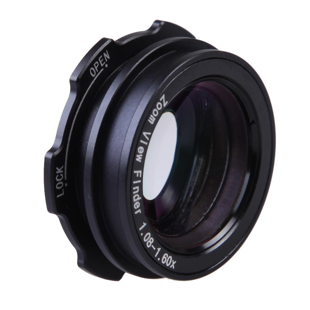 EastVita 1.08-1.6X Zoeker Vergrootglas Oculair Oogschelp Verstelbare Zoom Vergrootglas voor Canon Nikon DSLR Camera 'S r35