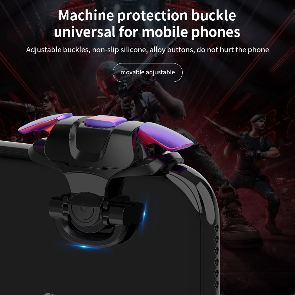 BROODIO-disparador de juego para teléfono móvil, botón de disparo, mando para iPhone, Android, PUBG, gatillos