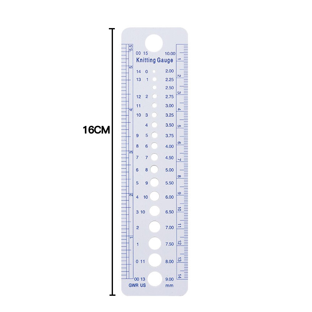 UK US Canada Sizes Knitting Accessories Needle Gauge Inch Sewing Ruler Tool CM 2-10mm Size Measure Sewing Tools