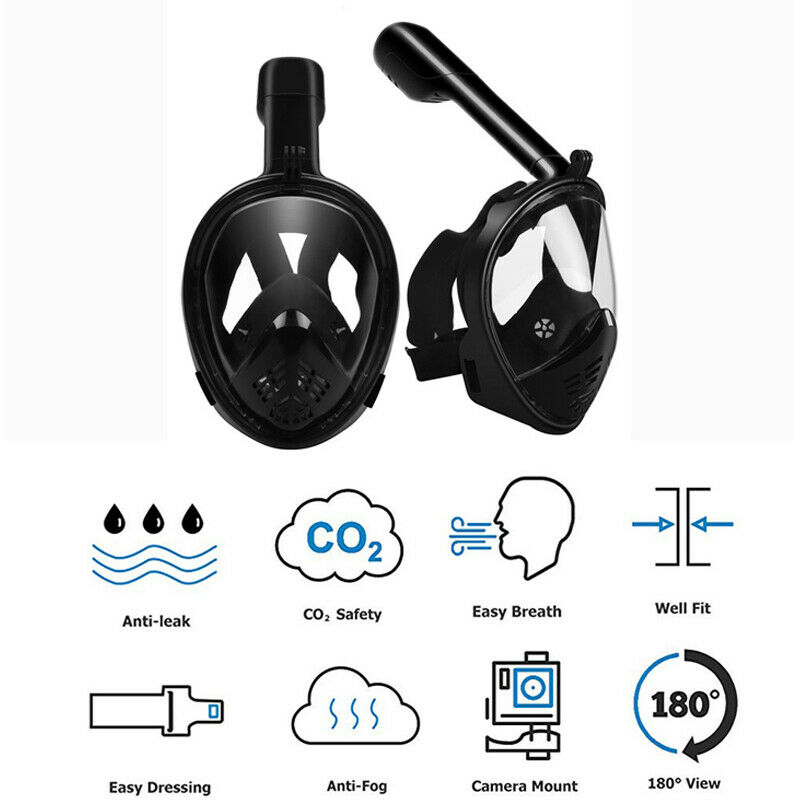 Men Scuba Diving Mask Full Face Snorkeling Mask Underwater Anti Fog Snorkeling Diving Mask For Swimming Spearfishing Dive