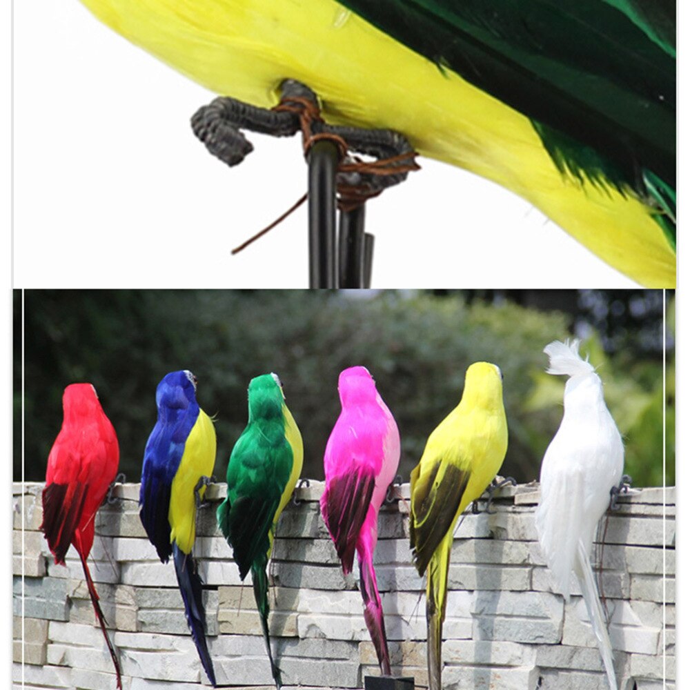 Pluma de loro Artificial, accesorios de jardinería, adorno para manualidades, adorno para aves, modelo de loro (rosado)