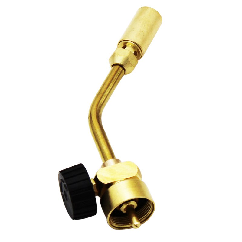 Propane Tank Gas Welding Soldering Manual Start Hand Torch Head 100% Solid Brass With Flow Control Valve