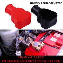 1 par pvc bilbatteri negativ positiv endehætte cap skibisolering beskytter batteridæksel rød / sort batterie de voiture: 62 x 38 x 24 mm