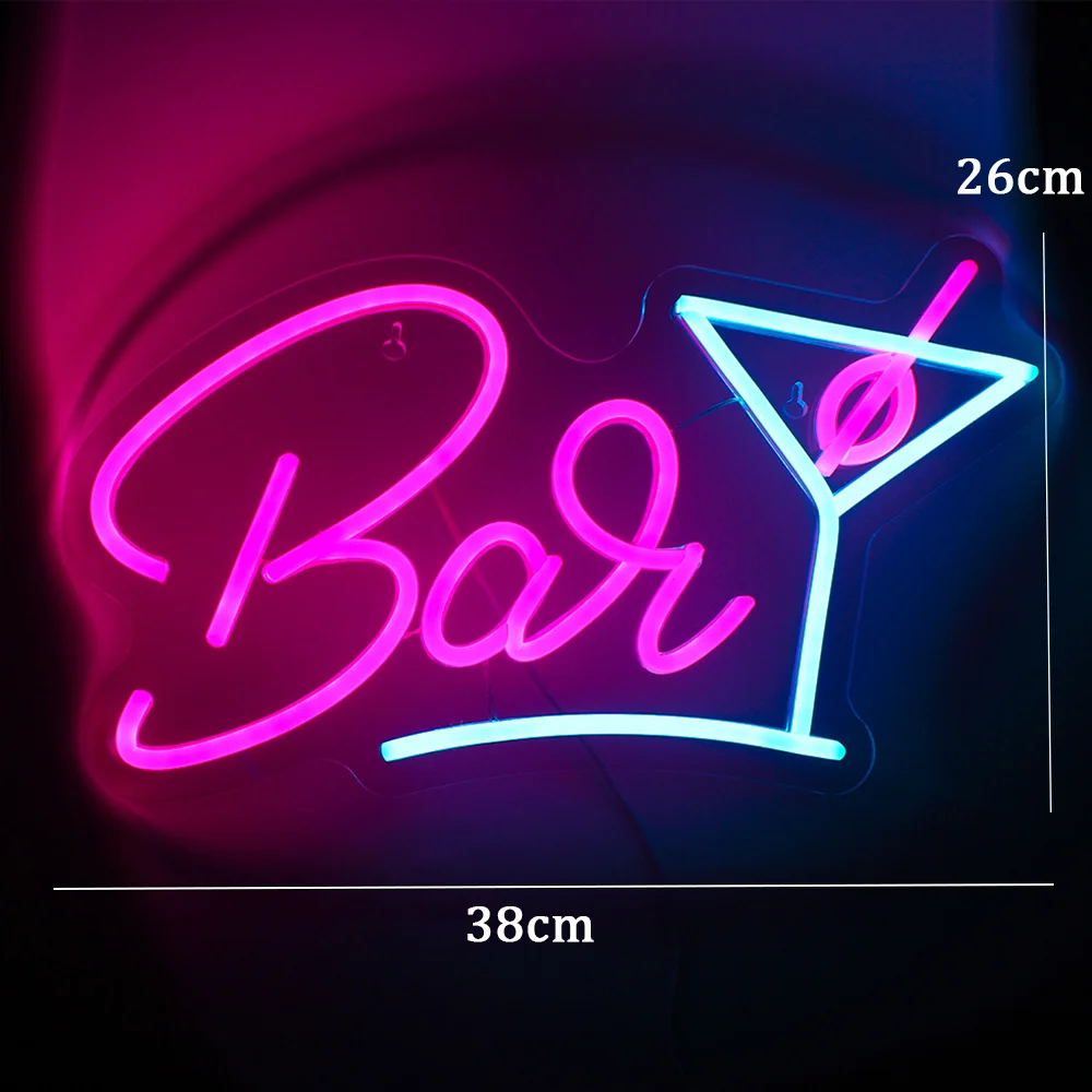 Cocktailbar neonskilt ledet neonlys til fest pub nattklubb hjemmedekorasjon ølbar kunst vegglampe lysende skilt: Grønn
