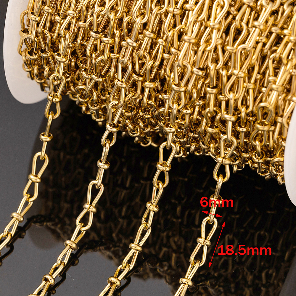 Cadenas con forma de nudo de acero inoxidable, collares de Hip Hop para pulseras DIY, suministros de joyería, accesorios, 1 metro: Violeta