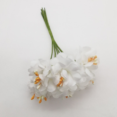 6 STUKS Geschenkdoos Scrapbooking Anjer Kunstbloemen Zijde Boeket Voor Bruiloft Decoratie Party DIY Krans Craft Nep Bloem