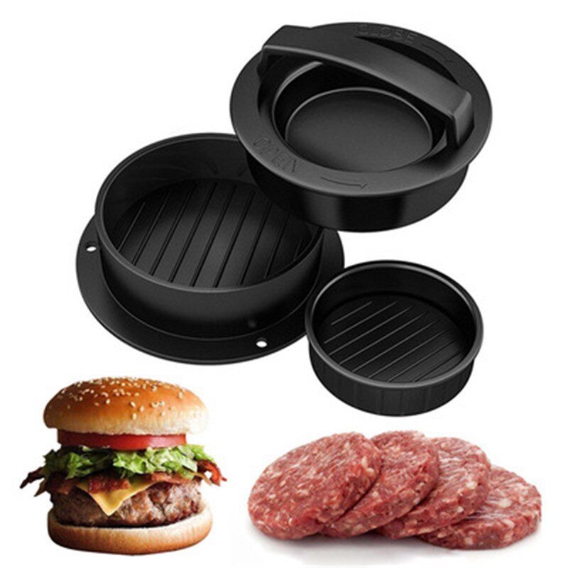 Kitchen Accessories ABS Hamburger Press Round Shape Non-Stick Chef Cutlets Burger Press Patty Maker Mold Burger Press Gadgets