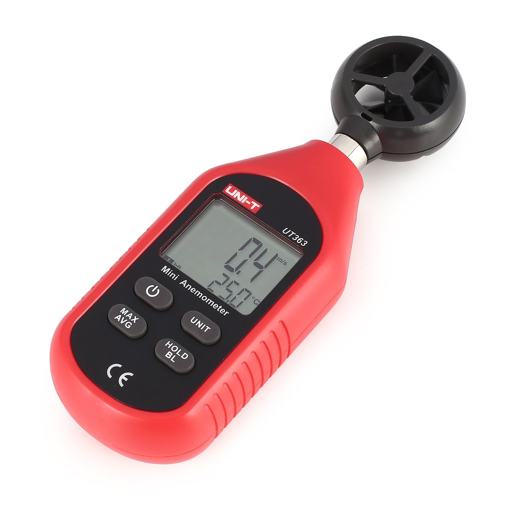 UNI-T UT363 Mini Digital LCD Anemometer Thermometer Handheld Pocket Size Wind Air Speed Temperature Tester Backlight