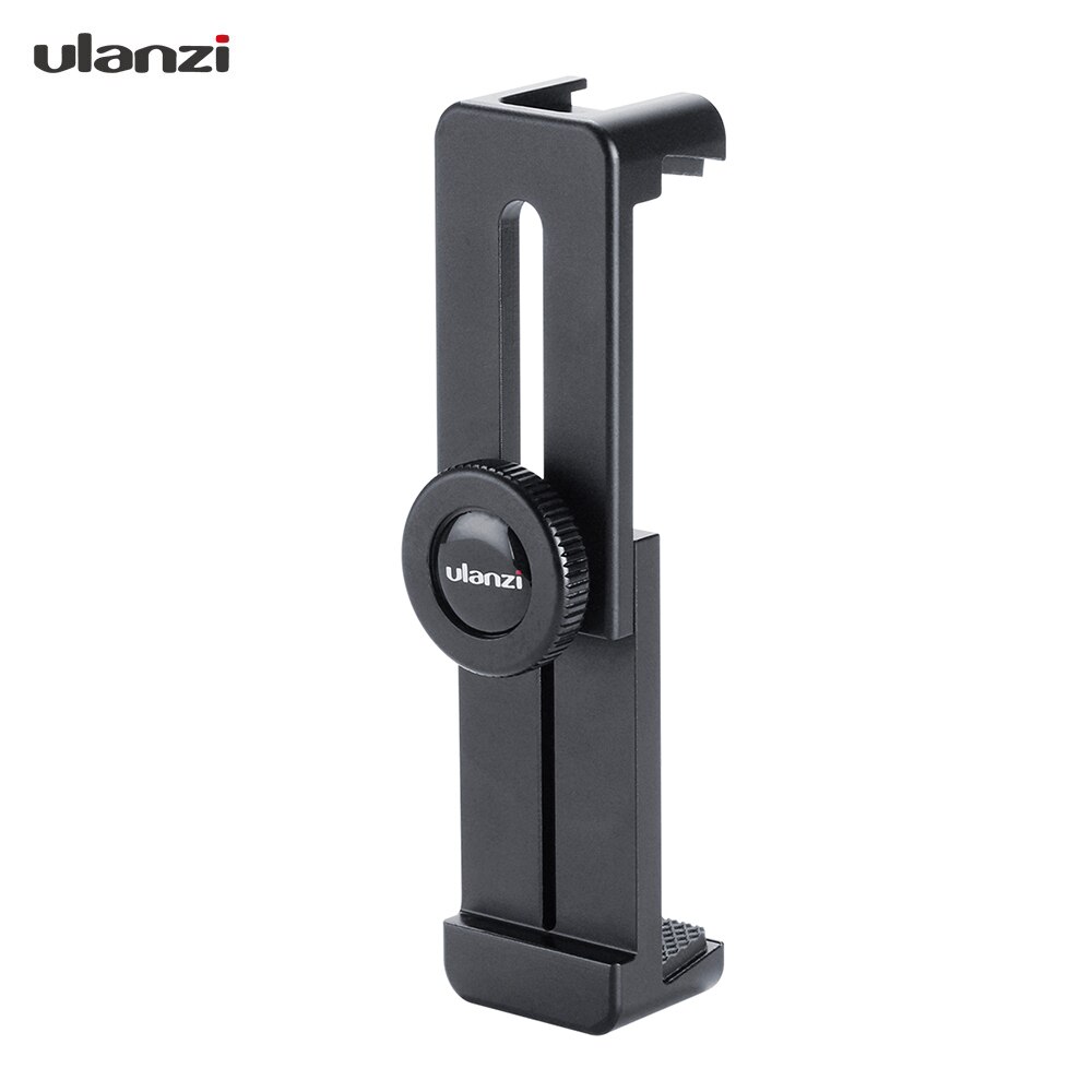 Ulanzi ST-02L Aluminium Telefoon Houder + 1/4 "Statief Koude Schoen voor 5.5-9.3 cm Breedte Smartphone voor Statief Microfoon Licht