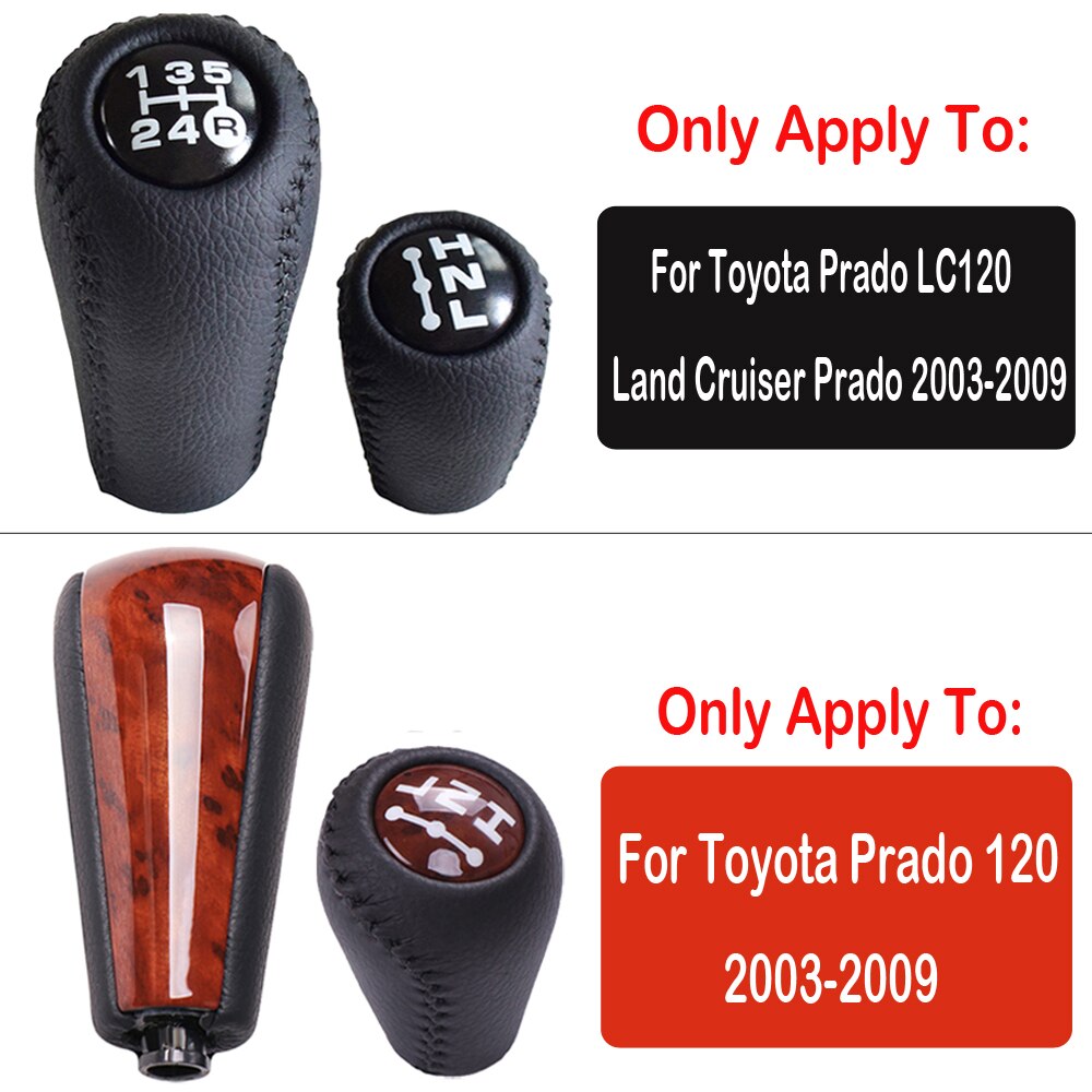 Botão de mudança de engrenagem da transmissão da cor preta/de madeira para toyota land cruiser prado 120 2003 2004 2005-2009 acessórios