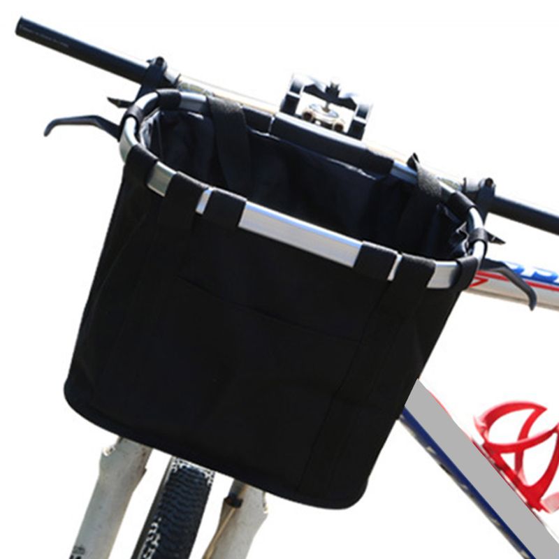 Cykelkurv foldbar aftagelig front cykelstyrkurv let installation aftagelig mountainbike taske til picnic shoppi