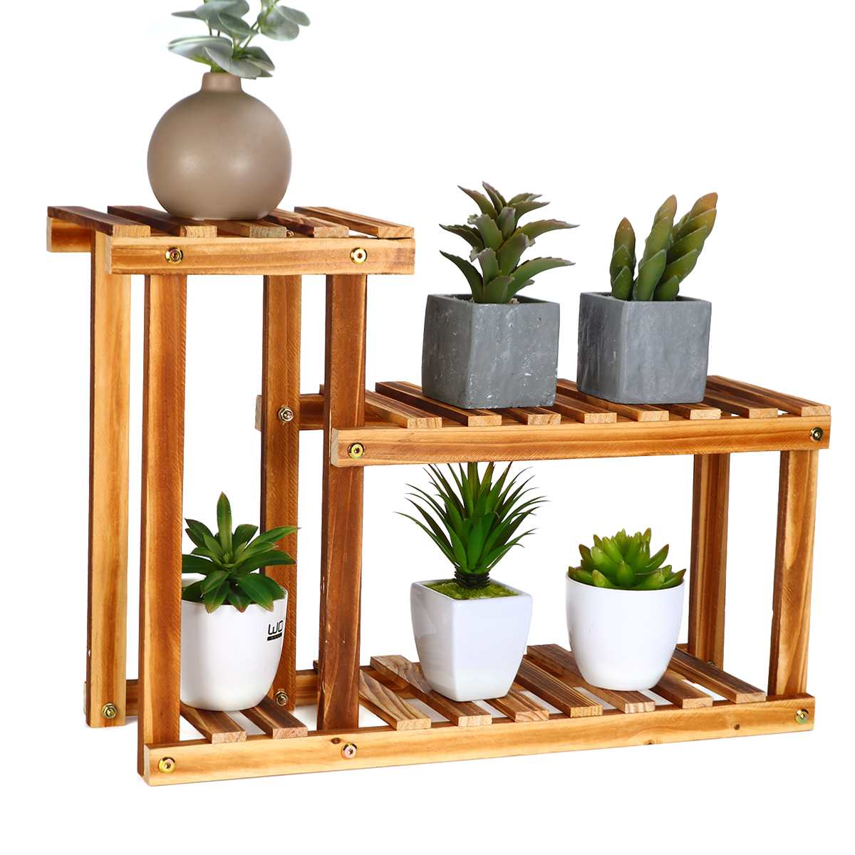 Multi Tier Flower Plant Holder Stand Rack Wood Shelves balcony flower rack Plant stand Garden Bonsai Display Shelf