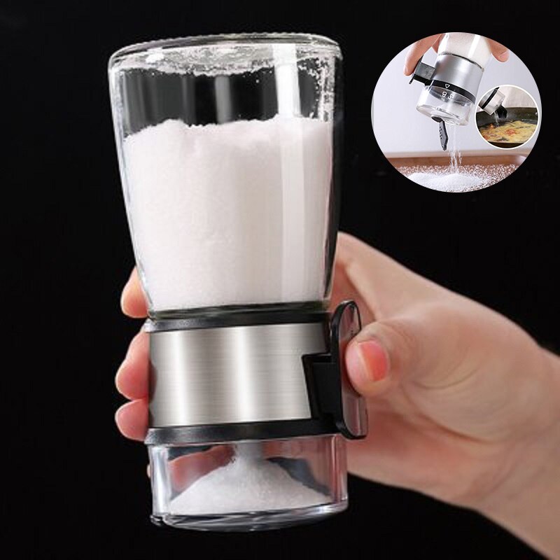 Salz Kontrolle gerät gefüllt salz Panzer drücken-typ Salz Spender Gewürz Shaker Salz Abgedichtet Gegen Feuchtigkeit Küche Liefert: Ursprünglich Titel