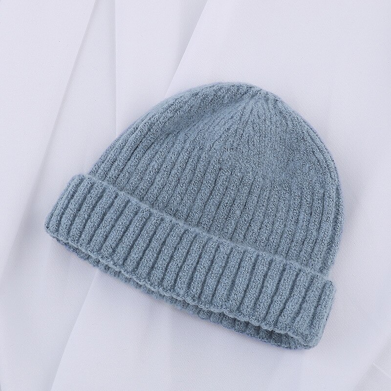 Mode Mannen Beanie Winter Gebreide Muts Jongen Skullcap Sailor Cap Manchetten Retro Navy Korte Hoed Effen Kleur Unisex herfst Warm Cap: 8