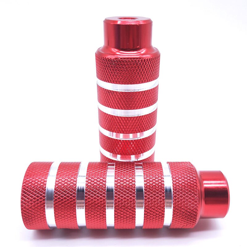 Pedales de hierro para bicicleta de montaña BMX, reposapiés de eje, antideslizantes, 38x110mm, 2 uds.: Red-aluminum