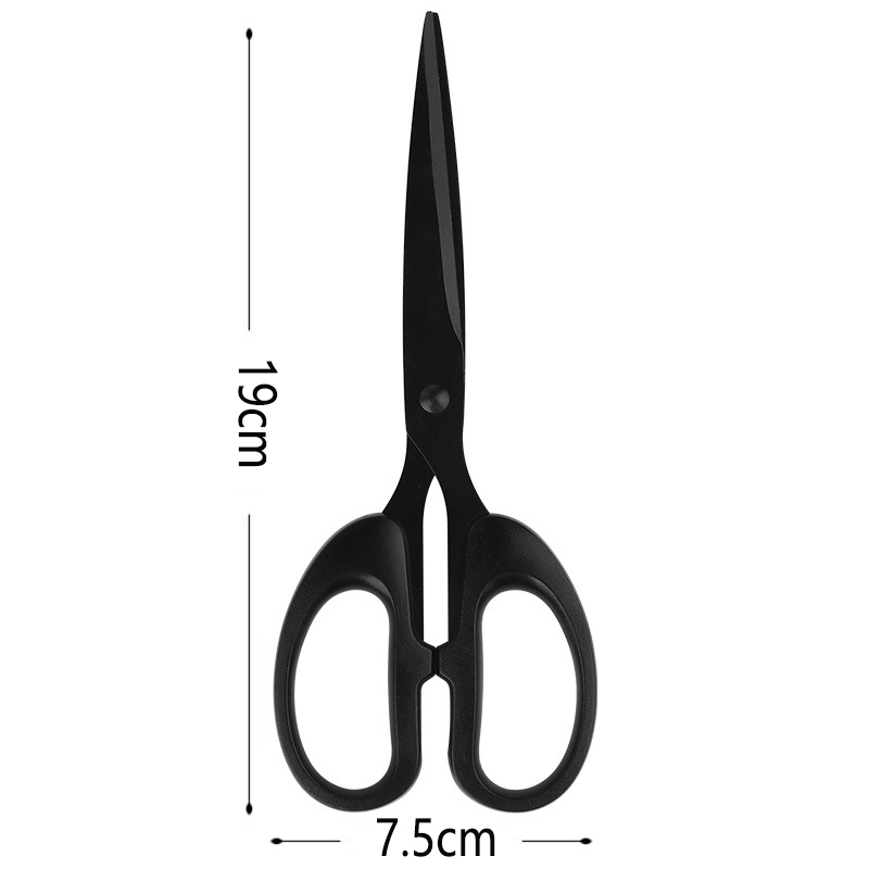 Pure Black Clippers Tailor Scissors Sewing Shears Embroidery Scissor Tools For Sewing Craft Office Scissors Fabric Cutter Shears: MULTI