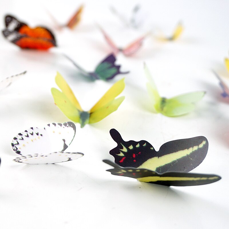 Qianyun 19 Pcs 3D Vlinder Muur Sticker Op De Muur Home Decor Vlinders Voor Decoratie Koelkast Stickers Keuken