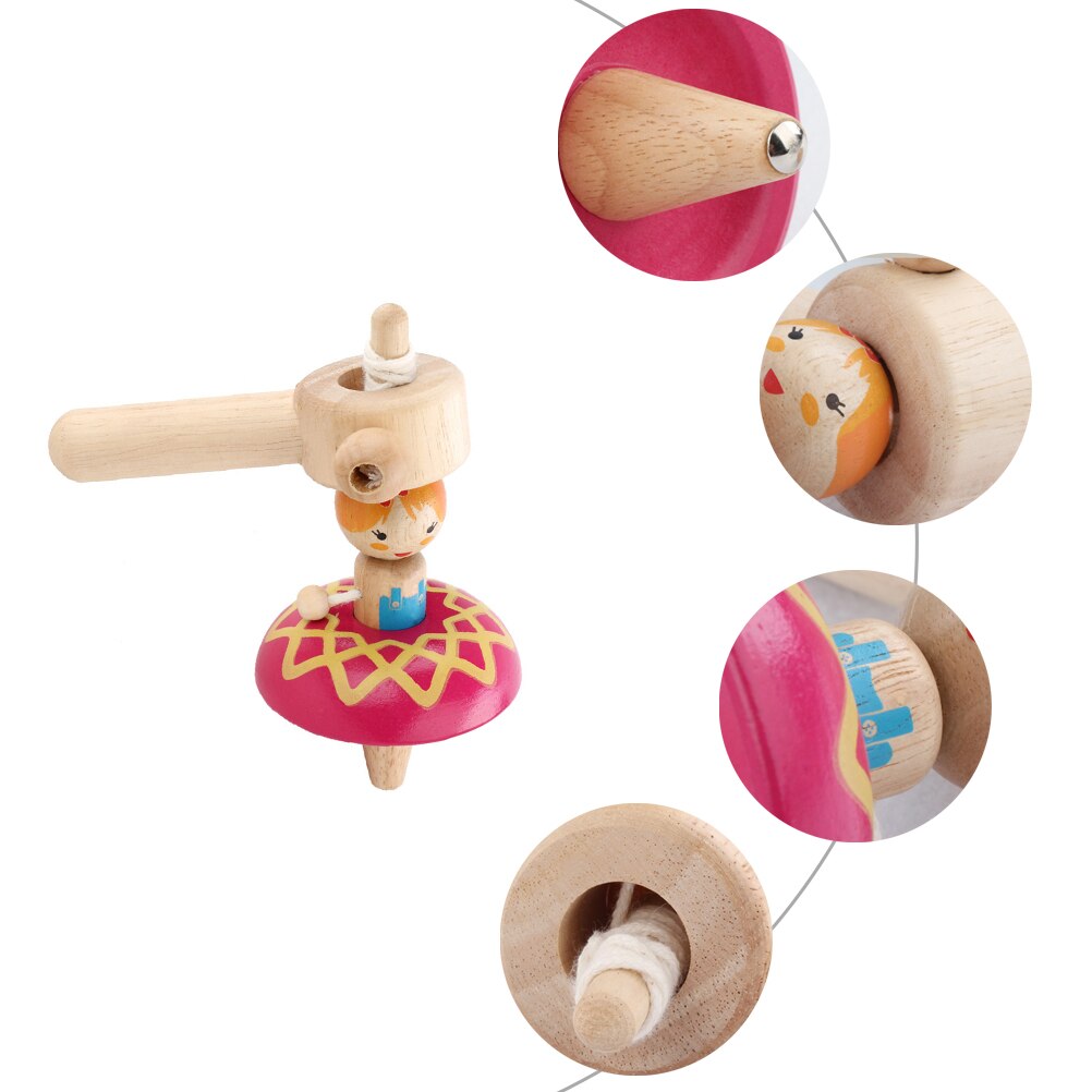 Princess Wood Gyro Spinning Top Girls Toys Children Adult Relief Stress Desktop Spinning Top Gyro Toys Kids Birthday #30