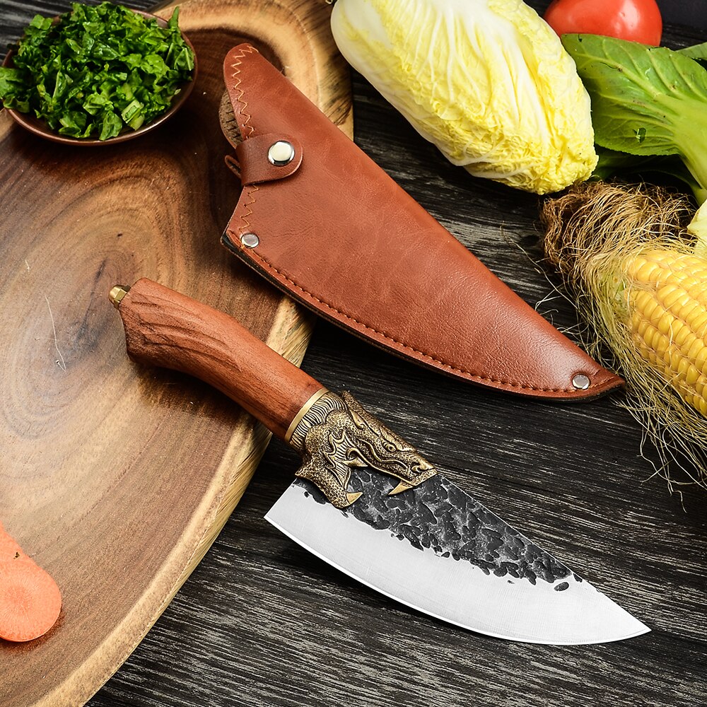 Damast Molybdeen Vanadium Staal 6.5 Inch Hakmes Keukenmes Japanse Staal Chef Messen Pro Slicer Met Pu Cover