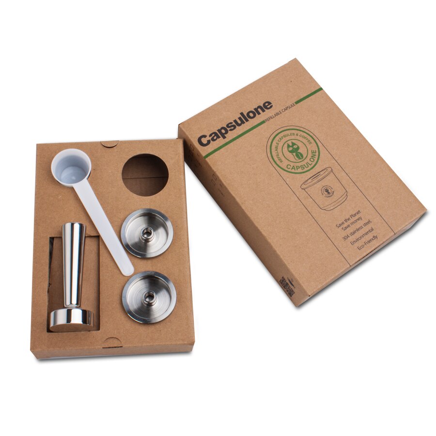 Capsules de café rechargeables et réutilisables, dosettes en acier inoxydable, compatibles avec la Machine à café lily: 2pod 1tamper