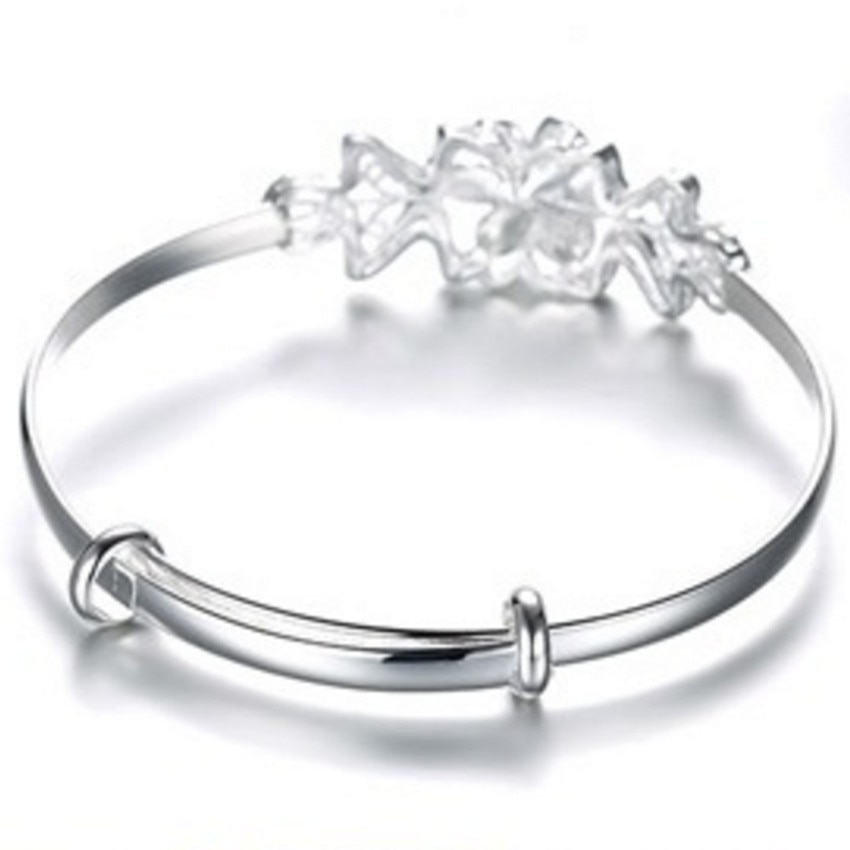 NEHZY S999 Stamp silver woman bracelet flowers opening bow bracelet lovely female jewelry